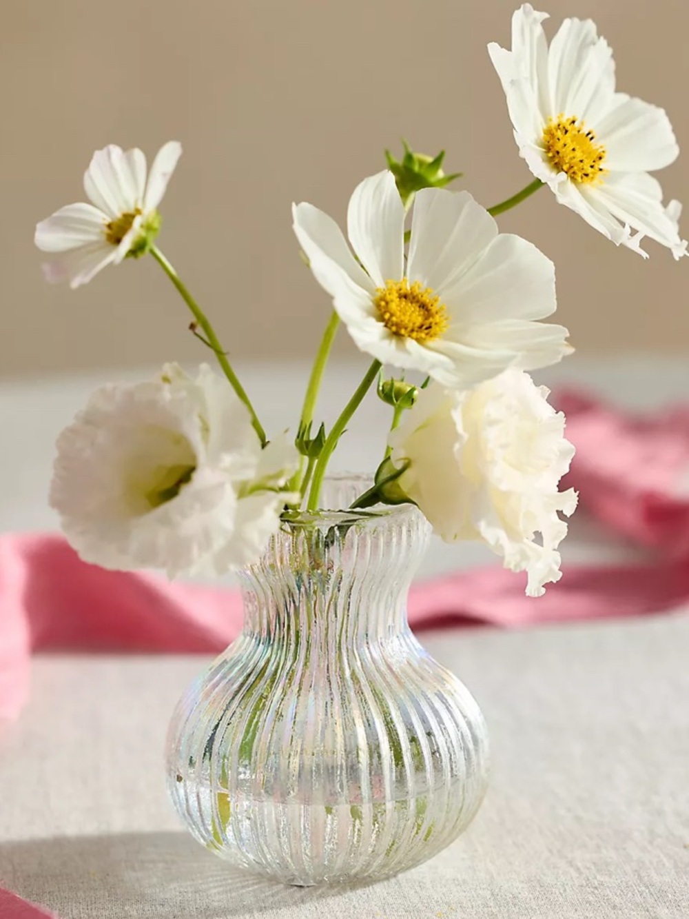 Clear Luster Bud Vase